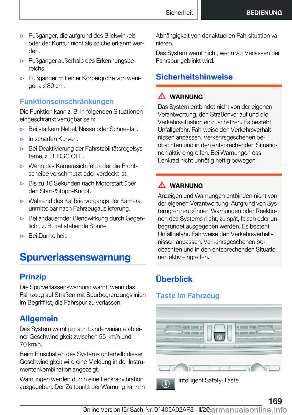 BMW X1 2020  Betriebsanleitungen (in German) x�F�u�