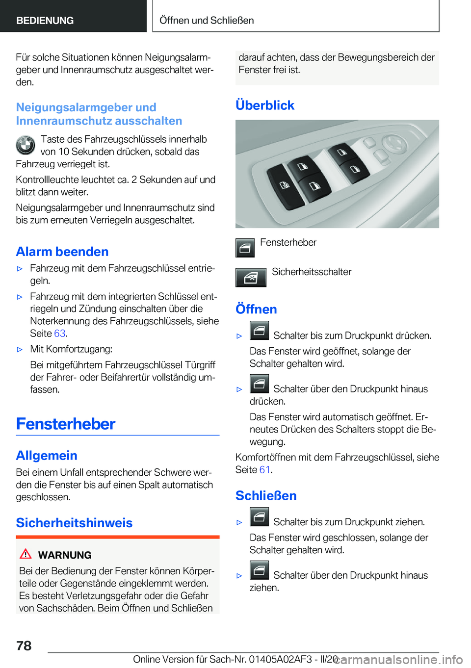 BMW X1 2020  Betriebsanleitungen (in German) �F�