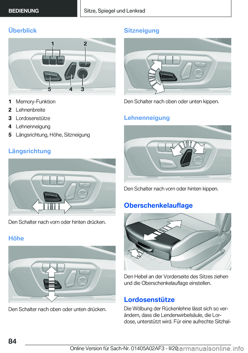 BMW X1 2020  Betriebsanleitungen (in German) �