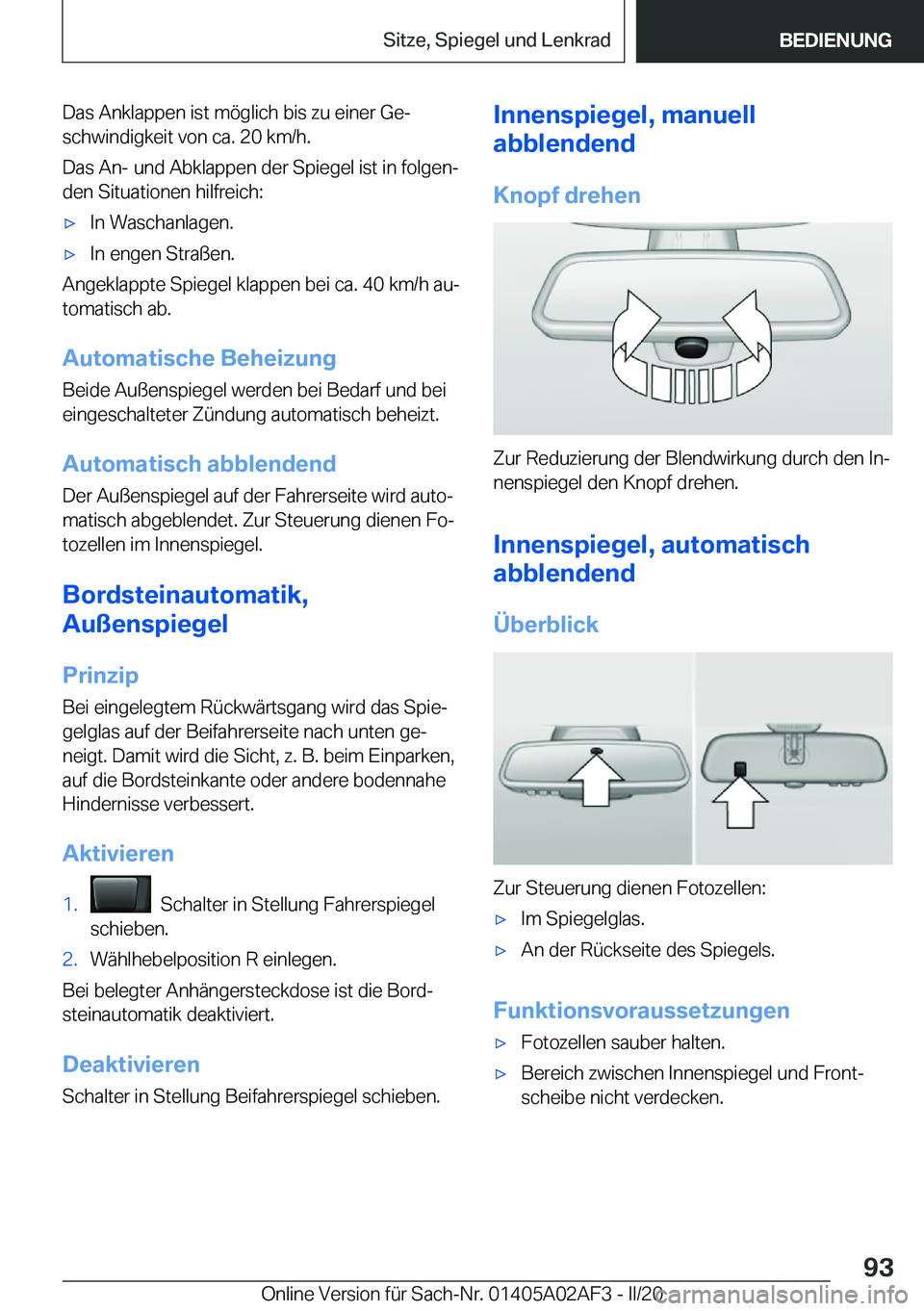 BMW X1 2020  Betriebsanleitungen (in German) �D�a�s��A�n�k�l�a�p�p�e�n��i�s�t��m�