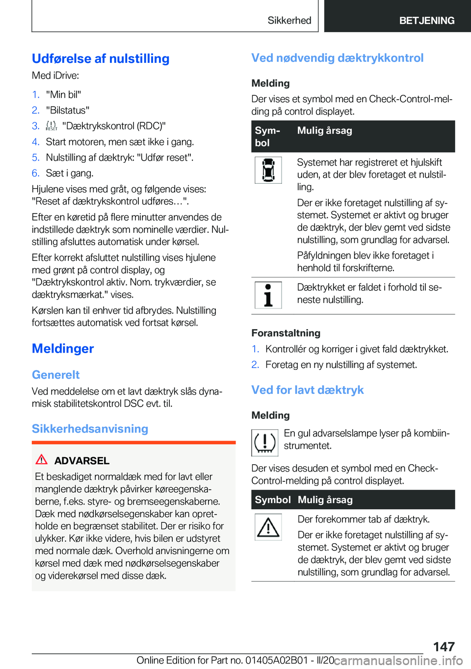 BMW X1 2020  InstruktionsbØger (in Danish) �U�d�f�