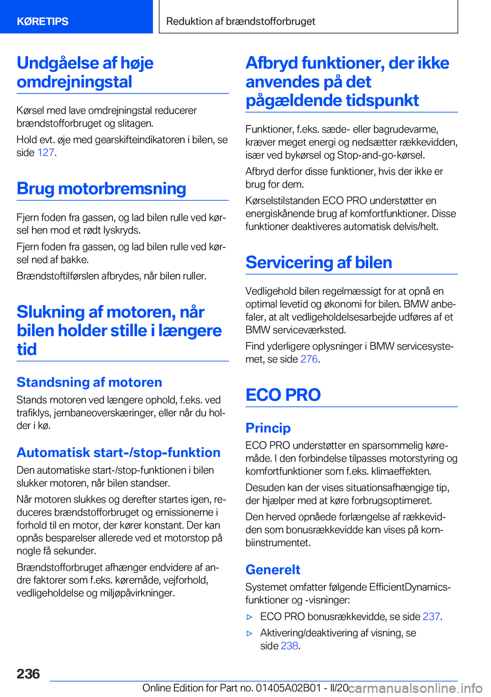 BMW X1 2020  InstruktionsbØger (in Danish) �U�n�d�g�å�e�l�s�e��a�f��h�