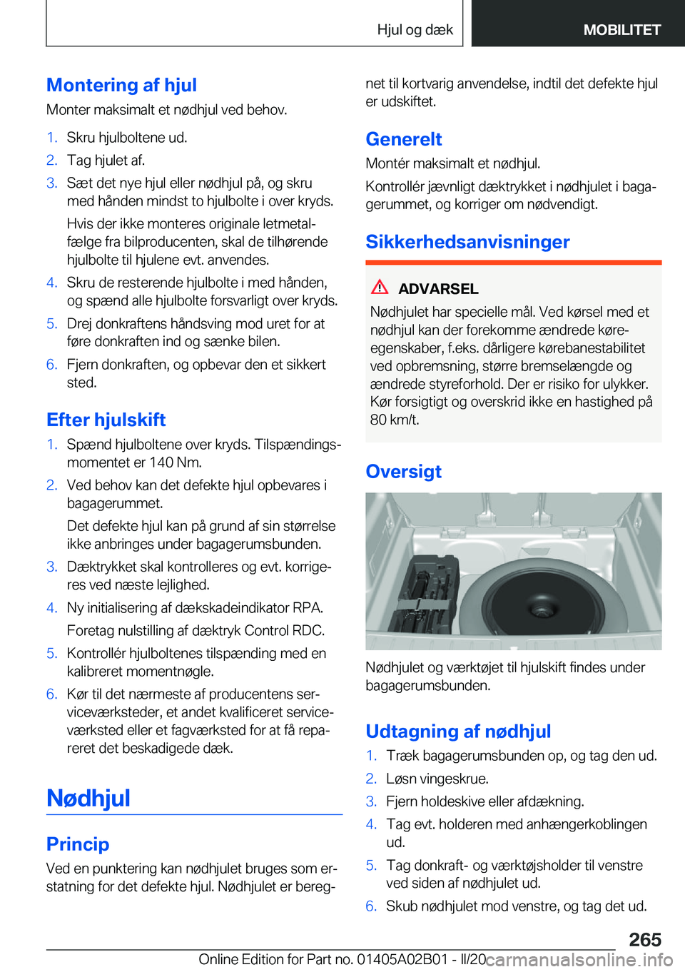 BMW X1 2020  InstruktionsbØger (in Danish) �M�o�n�t�e�r�i�n�g��a�f��h�j�u�l
�M�o�n�t�e�r��m�a�k�s�i�m�a�l�t��e�t��n�