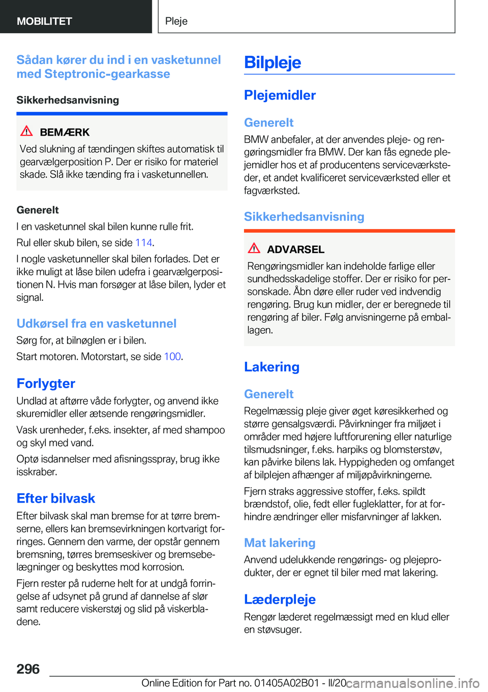 BMW X1 2020  InstruktionsbØger (in Danish) �S�å�d�a�n��k�
