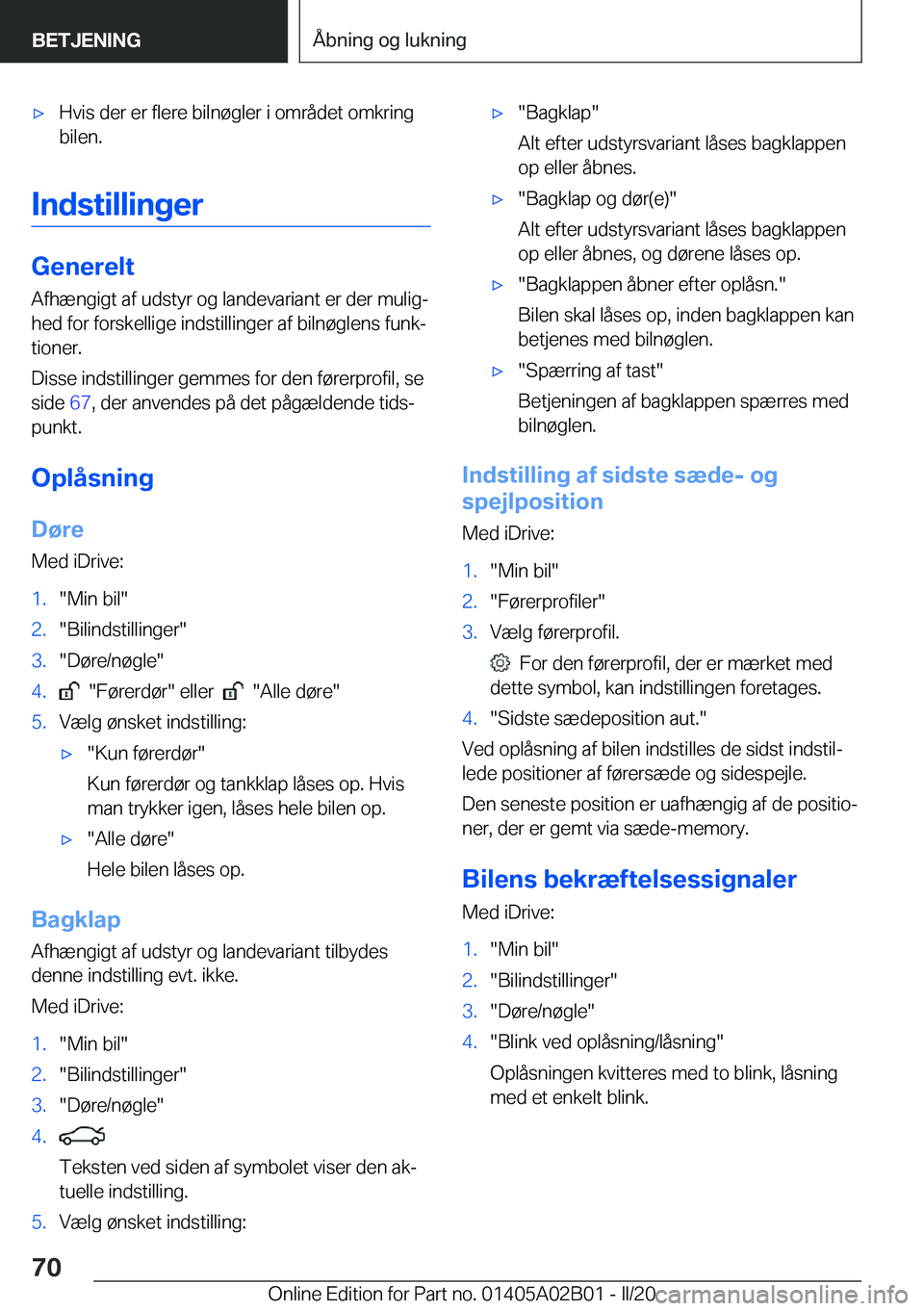 BMW X1 2020  InstruktionsbØger (in Danish) 'x�H�v�i�s��d�e�r��e�r��f�l�e�r�e��b�i�l�n�