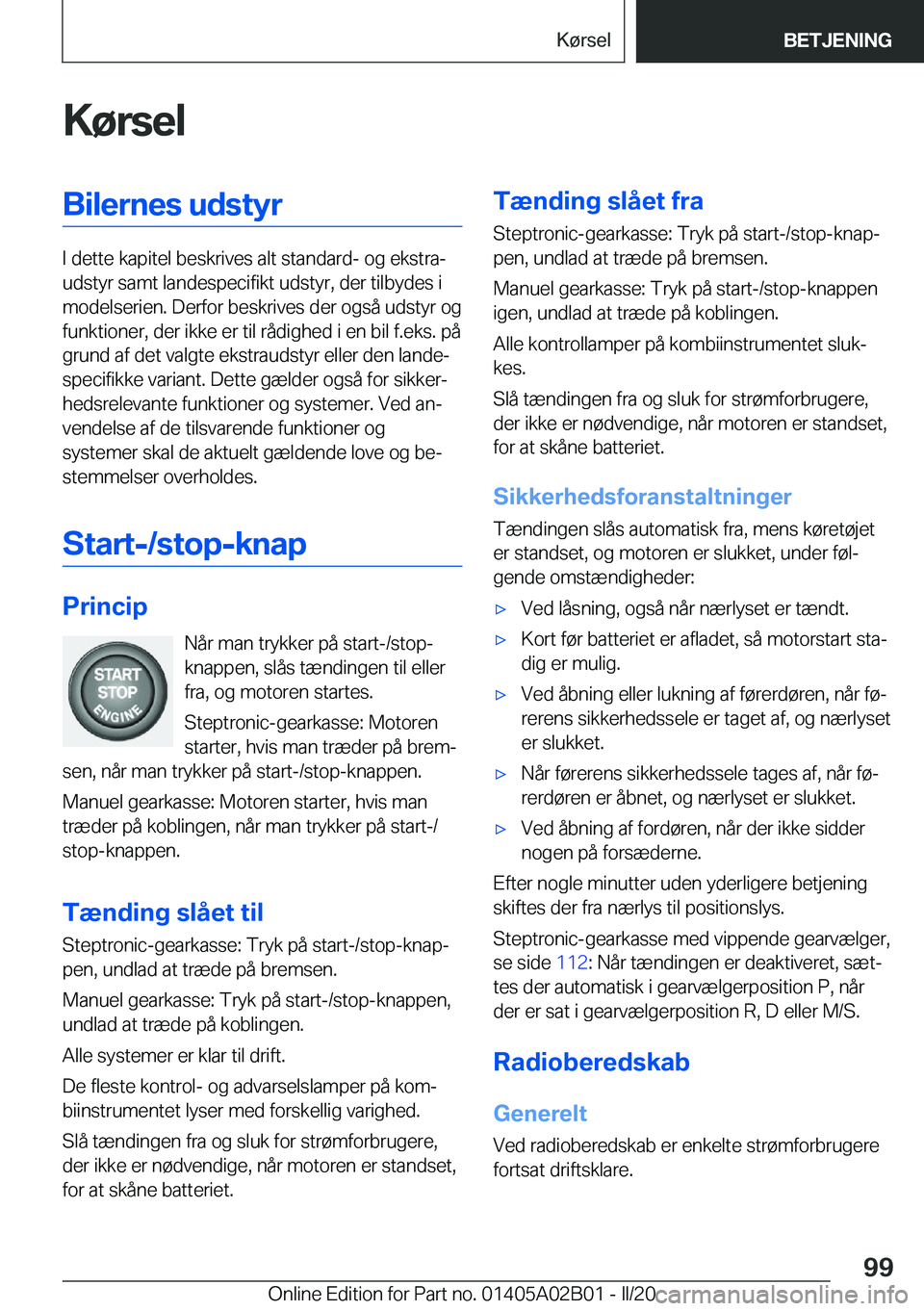BMW X1 2020  InstruktionsbØger (in Danish) �K�