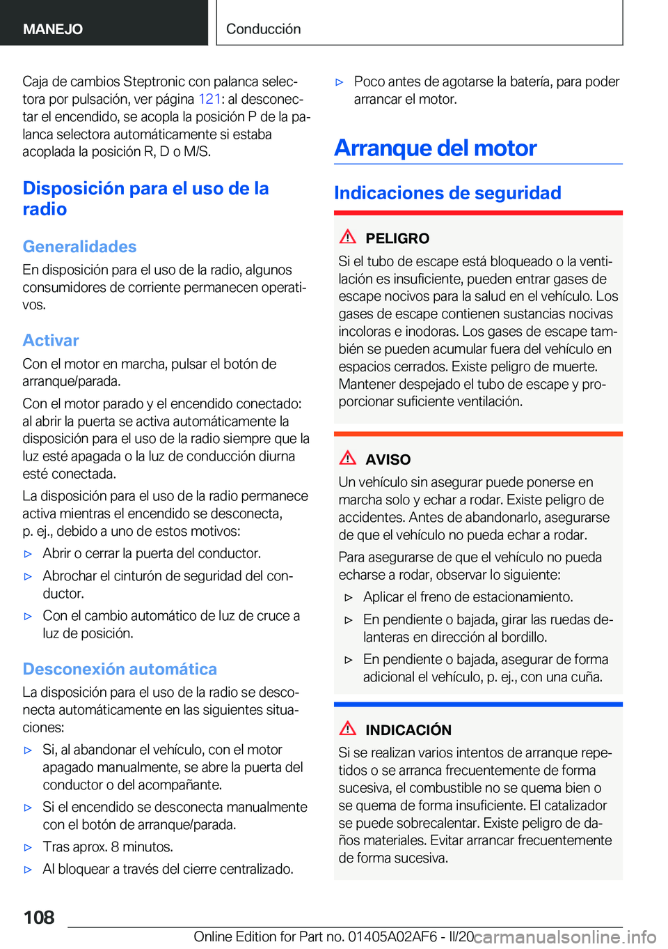 BMW X1 2020  Manuales de Empleo (in Spanish) �C�a�j�a��d�e��c�a�m�b�i�o�s��S�t�e�p�t�r�o�n�i�c��c�o�n��p�a�l�a�n�c�a��s�e�l�e�cª�t�o�r�a��p�o�r��p�u�l�s�a�c�i�
