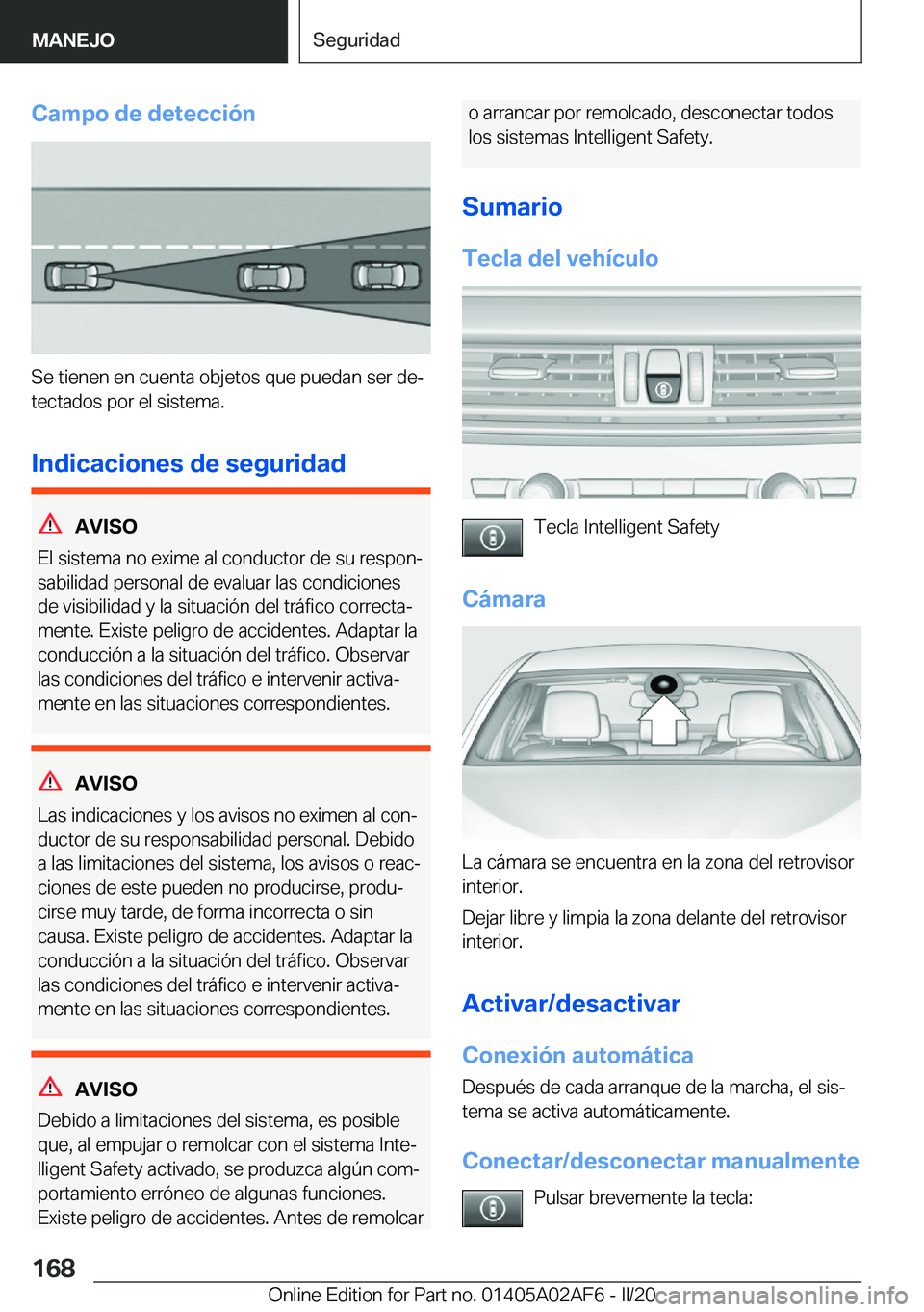 BMW X1 2020  Manuales de Empleo (in Spanish) �C�a�m�p�o��d�e��d�e�t�e�c�c�i�