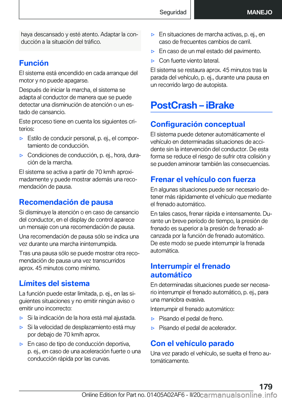 BMW X1 2020  Manuales de Empleo (in Spanish) �h�a�y�a��d�e�s�c�a�n�s�a�d�o��y��e�s�t�