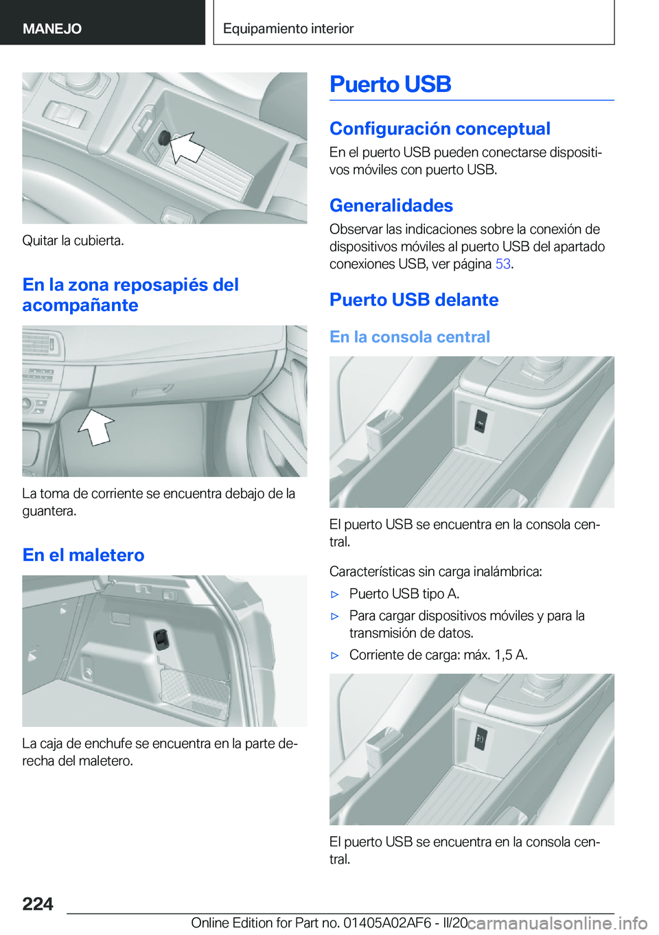 BMW X1 2020  Manuales de Empleo (in Spanish) �Q�u�i�t�a�r��l�a��c�u�b�i�e�r�t�a�.�E�n��l�a��z�o�n�a��r�e�p�o�s�a�p�i�