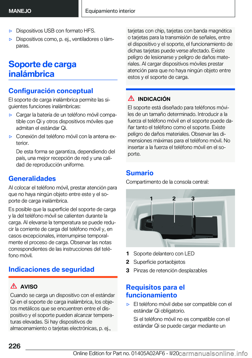 BMW X1 2020  Manuales de Empleo (in Spanish) x�D�i�s�p�o�s�i�t�i�v�o�s��U�S�B��c�o�n��f�o�r�m�a�t�o��H�F�S�.x�D�i�s�p�o�s�i�t�i�v�o�s��c�o�m�o�,��p�.��e�j�.�,��v�e�n�t�i�l�a�d�o�r�e�s��o��l�