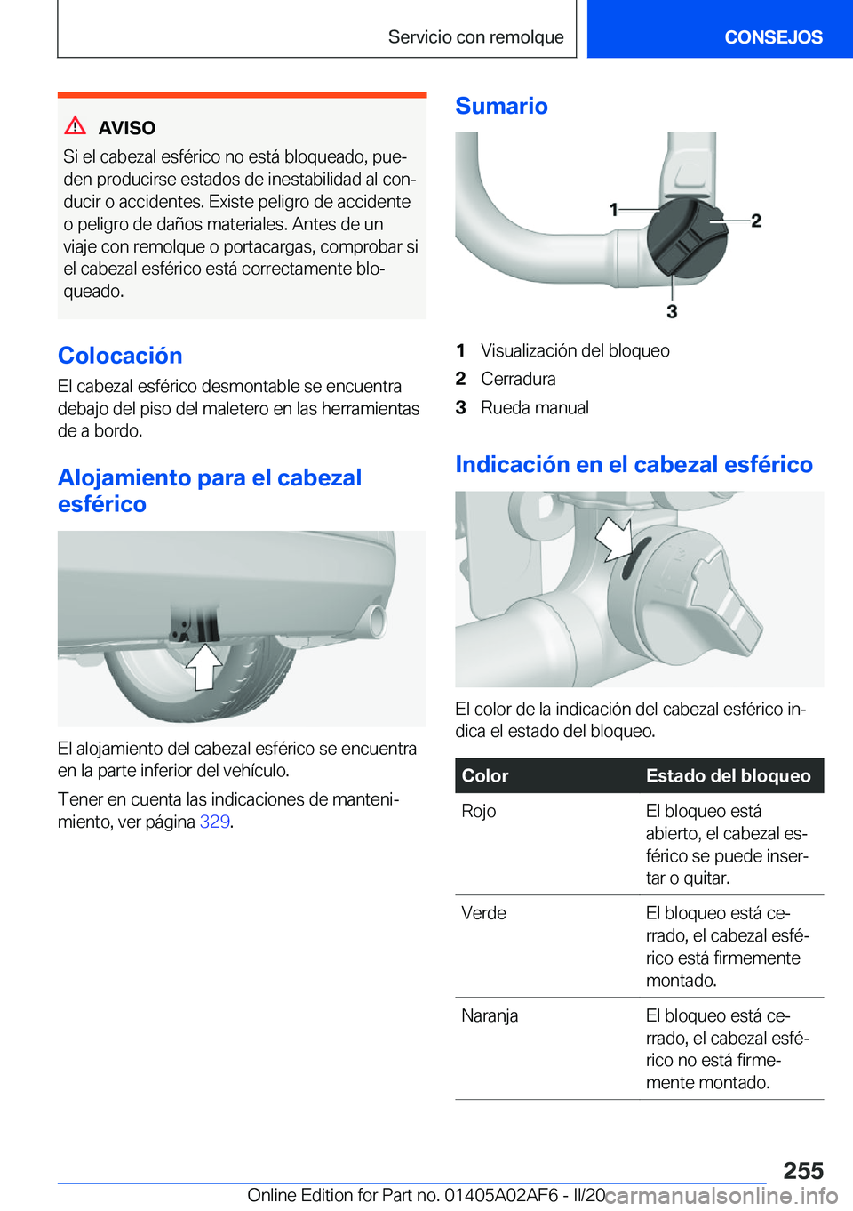 BMW X1 2020  Manuales de Empleo (in Spanish) �A�V�I�S�O
�S�i��e�l��c�a�b�e�z�a�l��e�s�f�