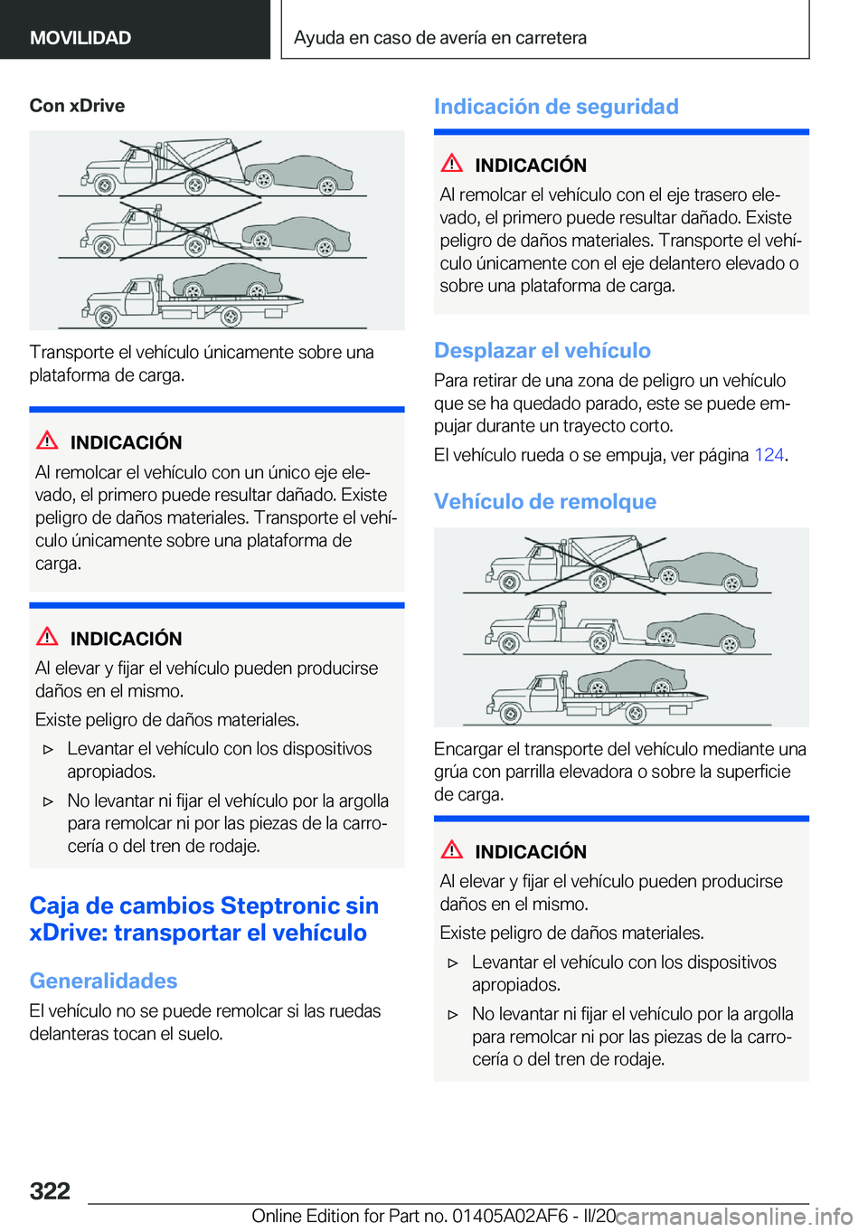 BMW X1 2020  Manuales de Empleo (in Spanish) �C�o�n��x�D�r�i�v�e
�T�r�a�n�s�p�o�r�t�e��e�l��v�e�h�