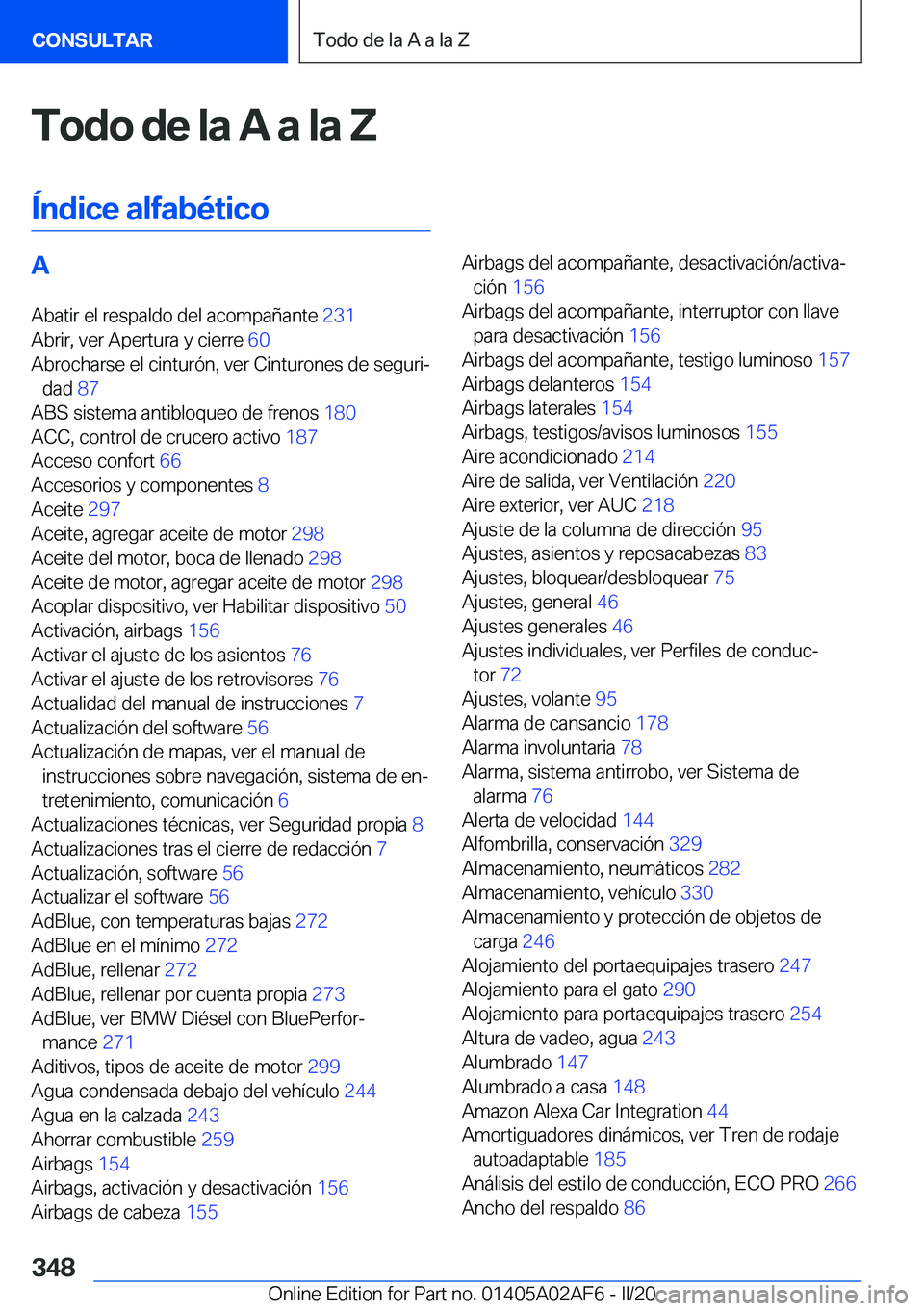 BMW X1 2020  Manuales de Empleo (in Spanish) �T�o�d�o��d�e��l�a��A��a��l�a��Z
�
