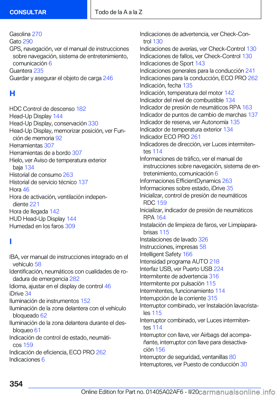 BMW X1 2020  Manuales de Empleo (in Spanish) �G�a�s�o�l�i�n�a��2�7�0�
�G�a�t�o� �2�9�0�
�G�P�S�,��n�a�v�e�g�a�c�i�