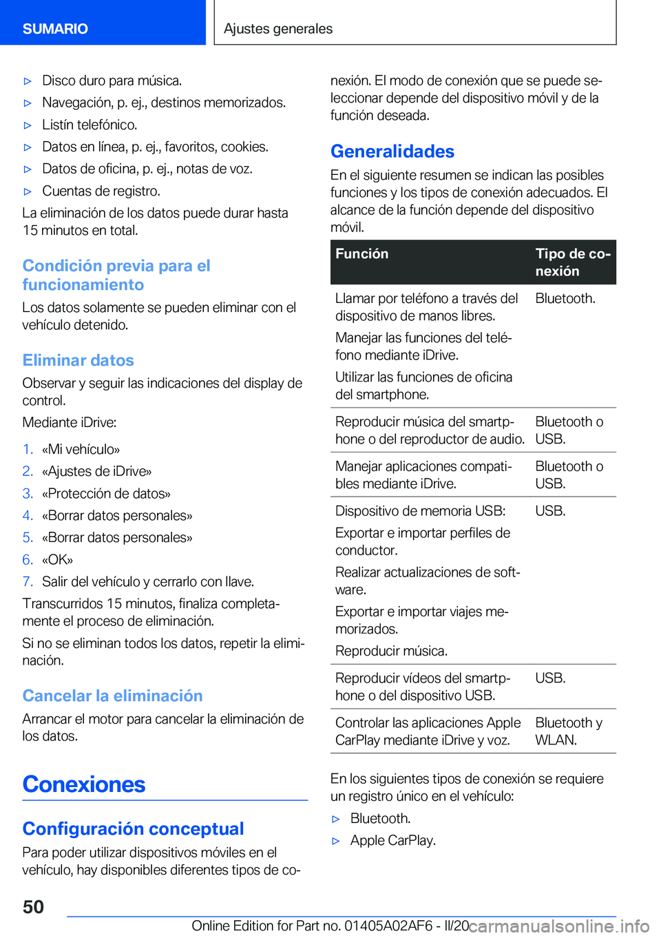 BMW X1 2020  Manuales de Empleo (in Spanish) x�D�i�s�c�o��d�u�r�o��p�a�r�a��m�