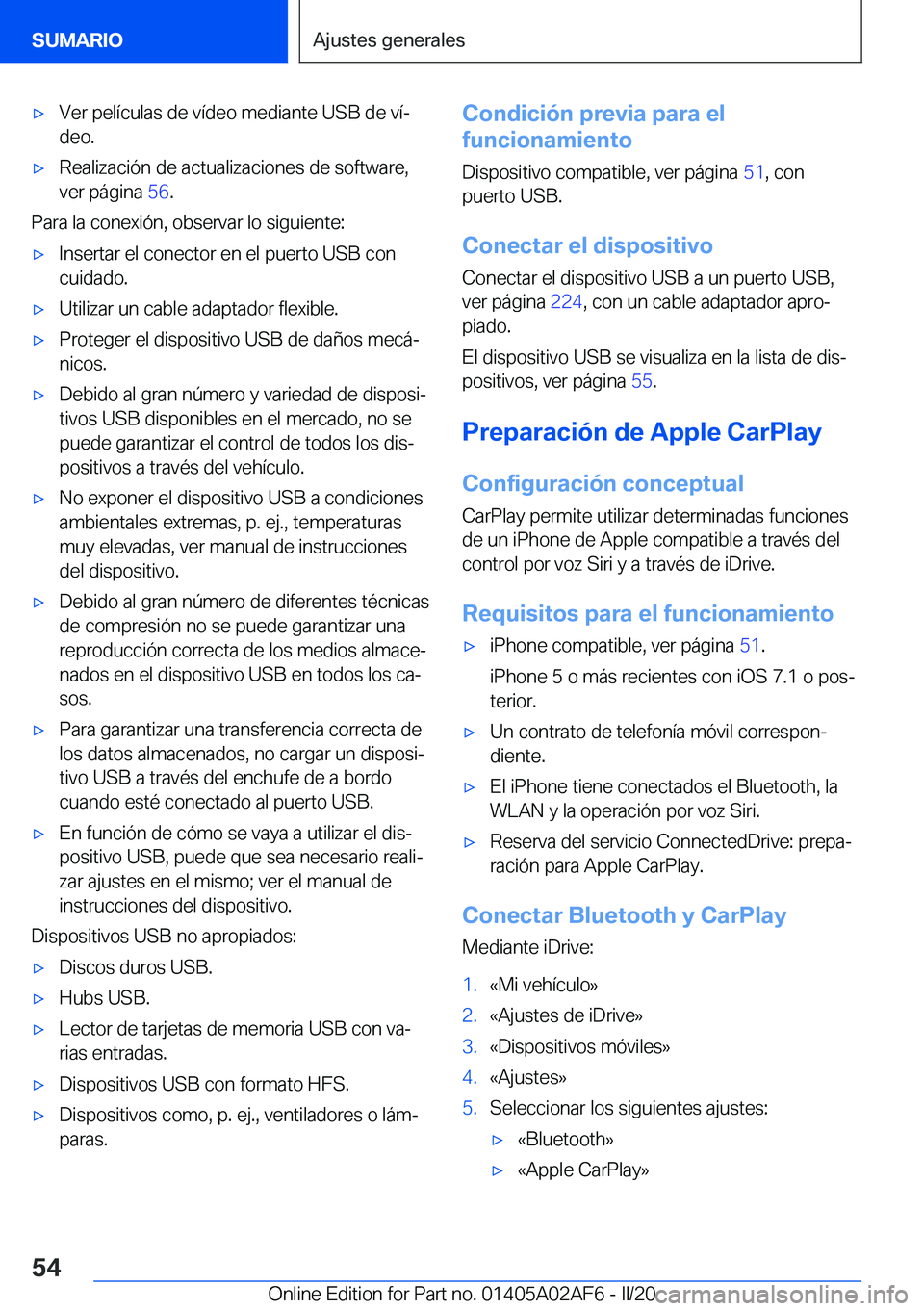 BMW X1 2020  Manuales de Empleo (in Spanish) x�V�e�r��p�e�l�
