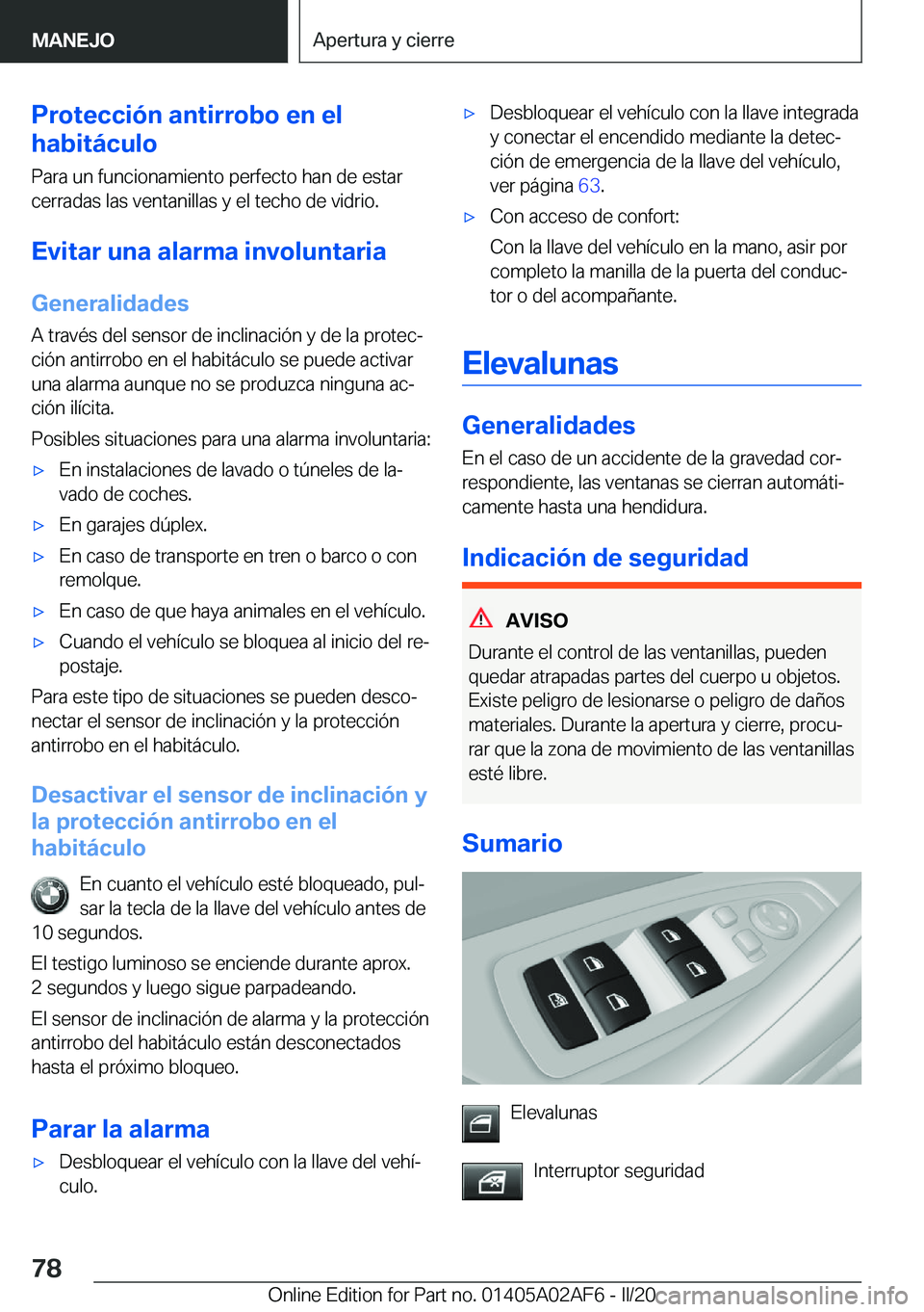 BMW X1 2020  Manuales de Empleo (in Spanish) �P�r�o�t�e�c�c�i�