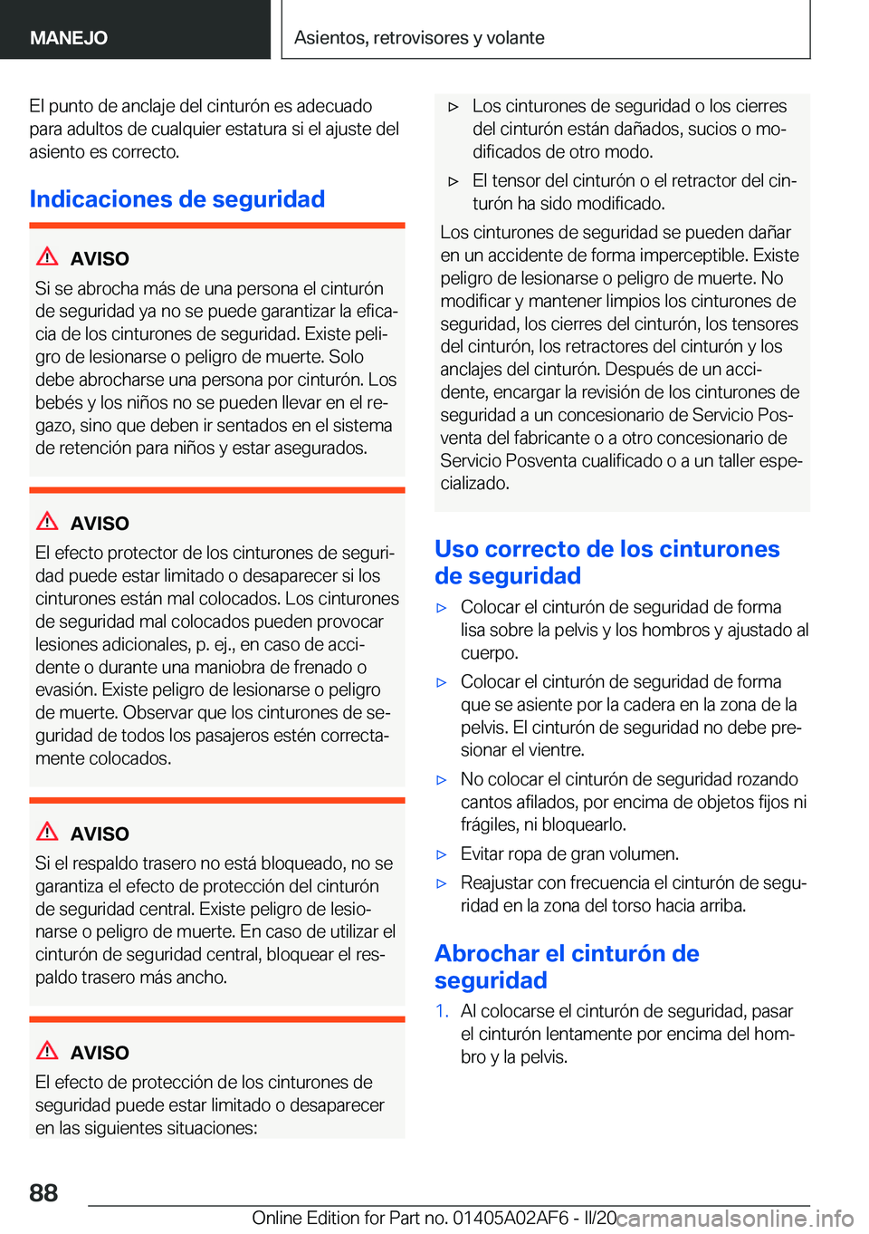 BMW X1 2020  Manuales de Empleo (in Spanish) �E�l��p�u�n�t�o��d�e��a�n�c�l�a�j�e��d�e�l��c�i�n�t�u�r�