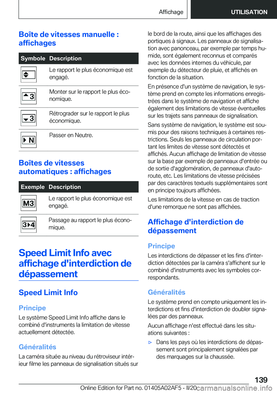 BMW X1 2020  Notices Demploi (in French) �B�o�
