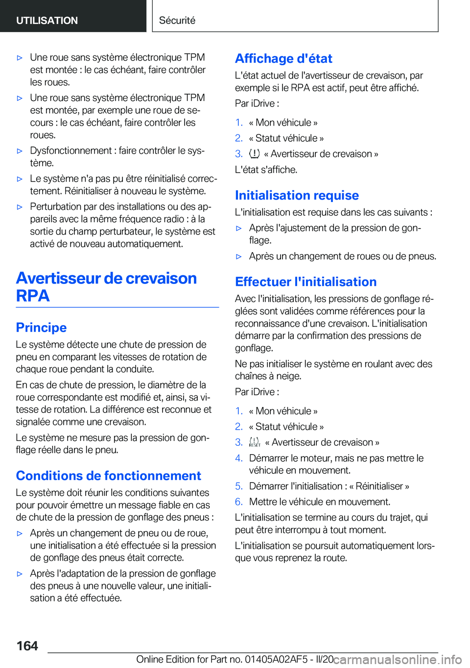BMW X1 2020  Notices Demploi (in French) 'x�U�n�e��r�o�u�e��s�a�n�s��s�y�s�t�è�m�e��é�l�e�c�t�r�o�n�i�q�u�e��T�P�M
�e�s�t��m�o�n�t�é�e��:��l�e��c�a�s��é�c�h�é�a�n�t�,��f�a�i�r�e��c�o�n�t�r�