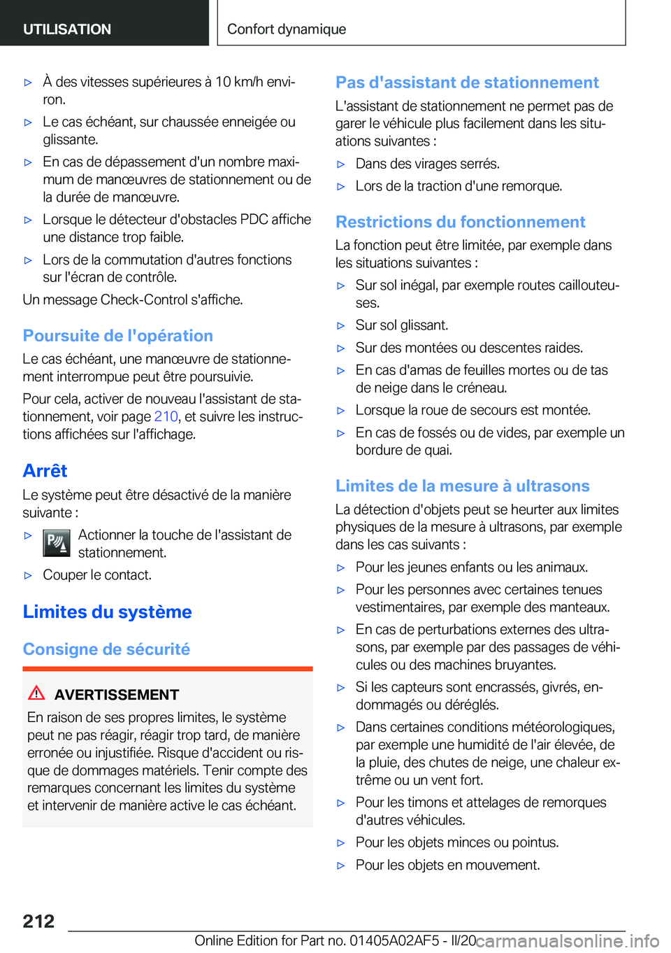 BMW X1 2020  Notices Demploi (in French) 'x�