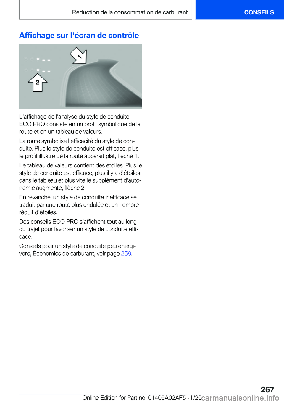 BMW X1 2020  Notices Demploi (in French) �A�f�f�i�c�h�a�g�e��s�u�r��l�'�é�c�r�a�n��d�e��c�o�n�t�r�