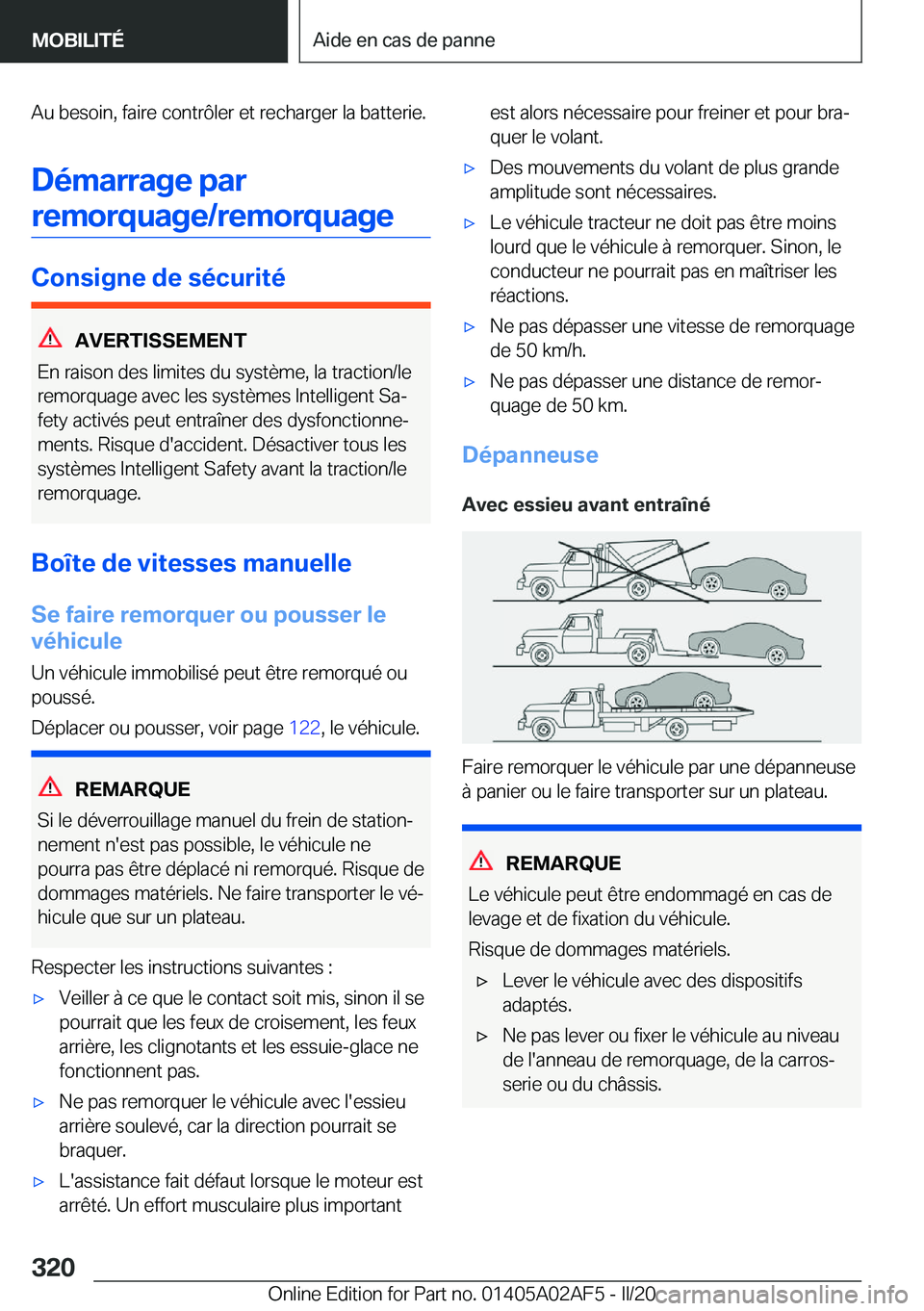 BMW X1 2020  Notices Demploi (in French) �A�u��b�e�s�o�i�n�,��f�a�i�r�e��c�o�n�t�r�