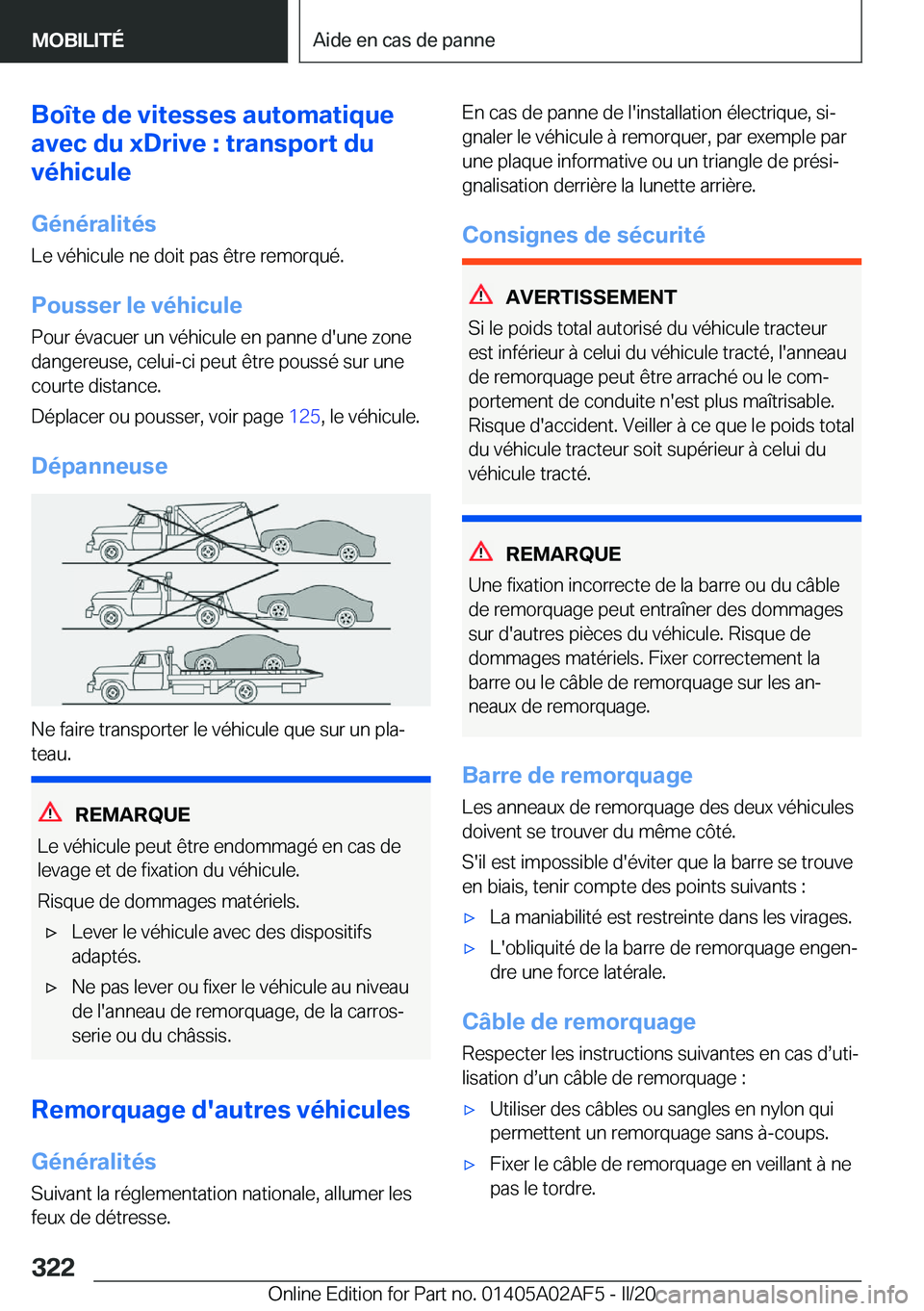 BMW X1 2020  Notices Demploi (in French) �B�o�