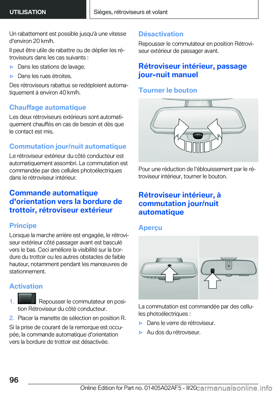 BMW X1 2020  Notices Demploi (in French) �U�n��r�a�b�a�t�t�e�m�e�n�t��e�s�t��p�o�s�s�i�b�l�e��j�u�s�q�u�'�