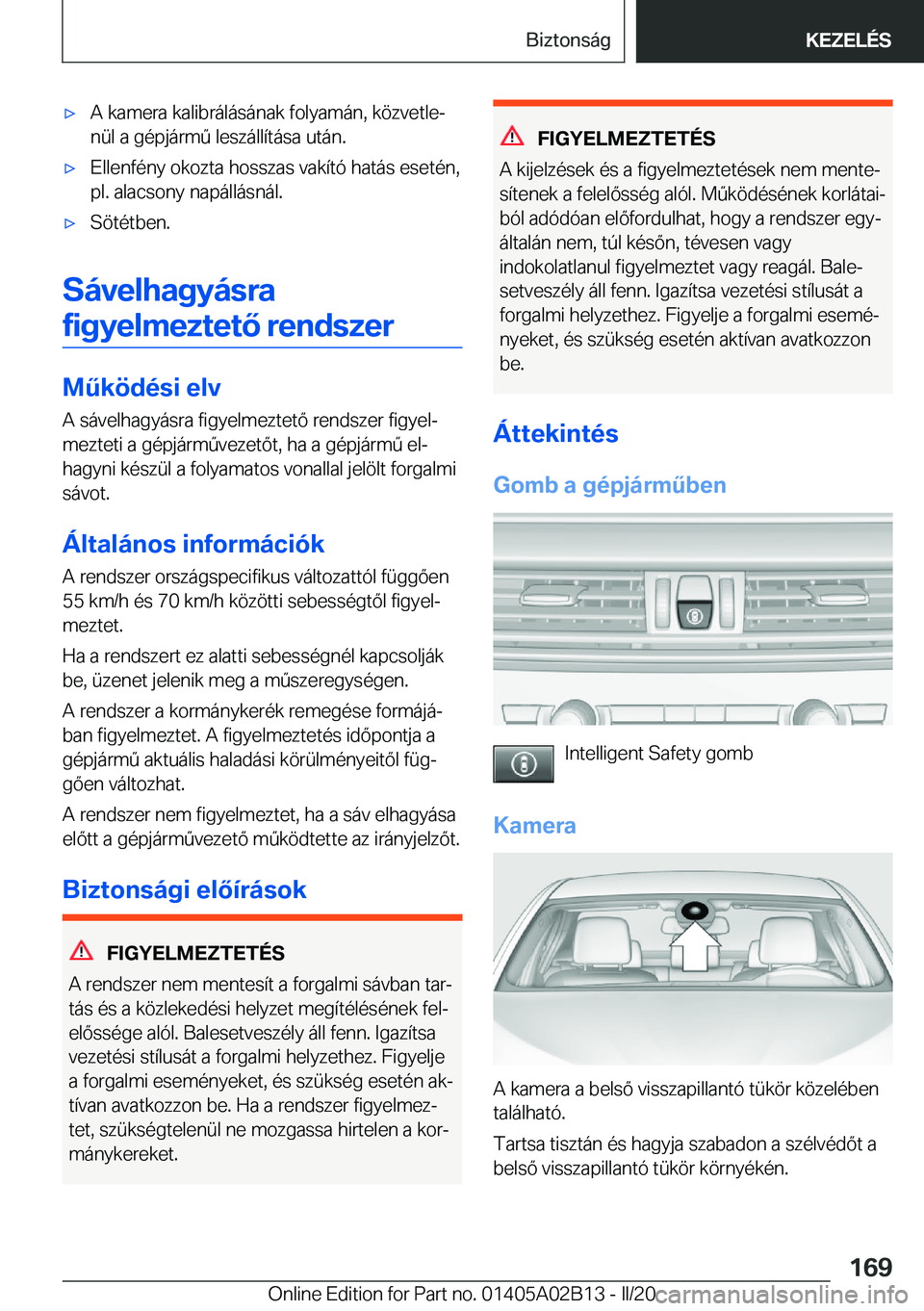 BMW X1 2020  Kezelési útmutató (in Hungarian) x�A��k�a�m�e�r�a��k�a�l�i�b�r�