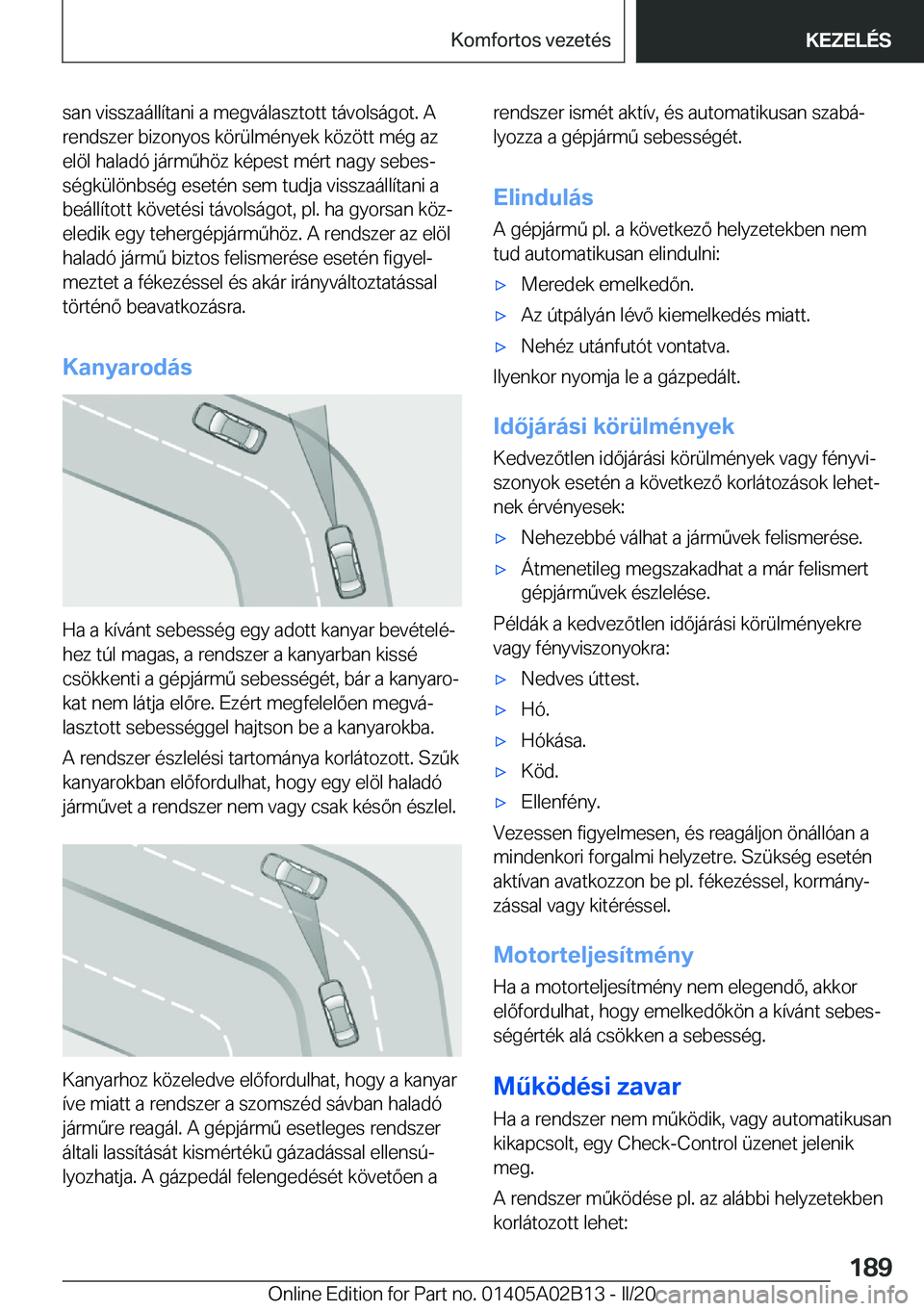 BMW X1 2020  Kezelési útmutató (in Hungarian) �s�a�n��v�i�s�s�z�a�