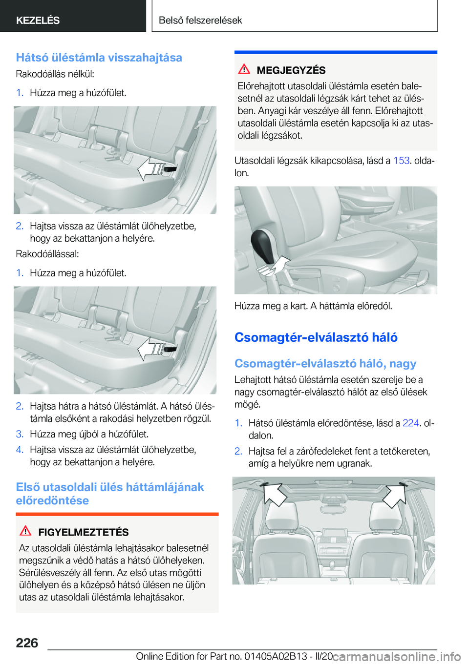 BMW X1 2020  Kezelési útmutató (in Hungarian) �H�