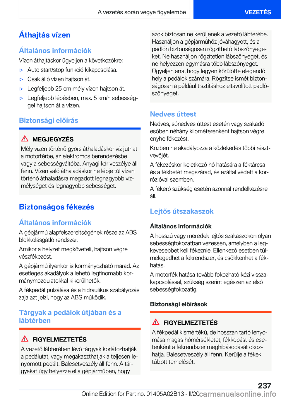 BMW X1 2020  Kezelési útmutató (in Hungarian) �
