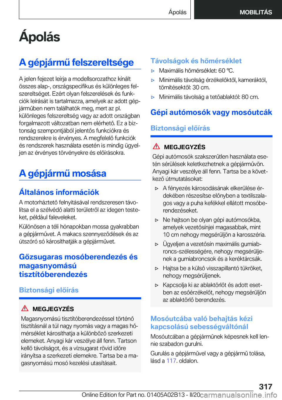 BMW X1 2020  Kezelési útmutató (in Hungarian) �