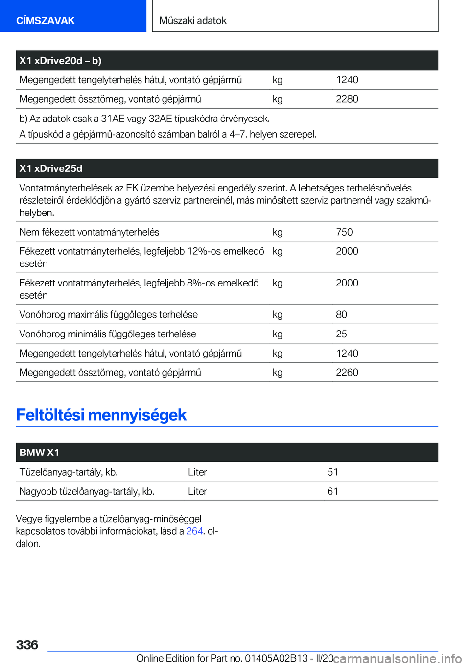BMW X1 2020  Kezelési útmutató (in Hungarian) �X�1��x�D�r�i�v�e�2�0�d�m��b�)�M�e�g�e�n�g�e�d�e�t�t��t�e�n�g�e�l�y�t�e�r�h�e�l�
