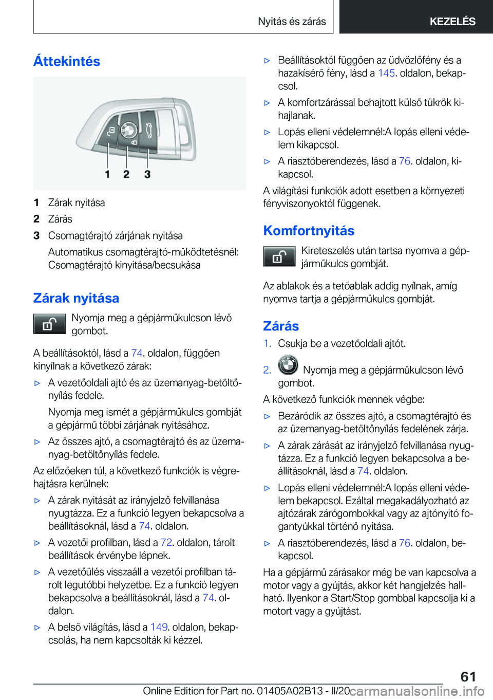 BMW X1 2020  Kezelési útmutató (in Hungarian) �