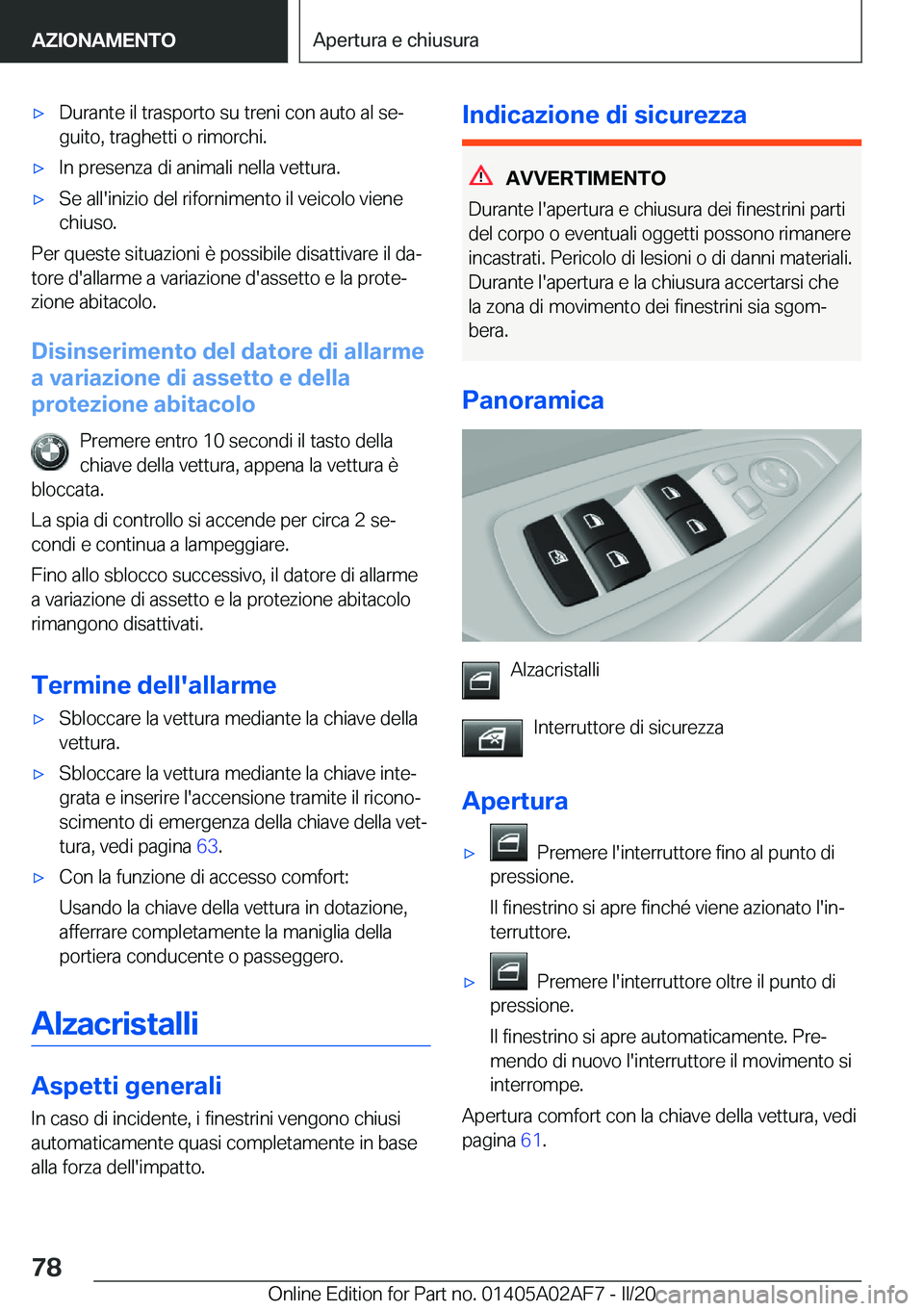 BMW X1 2020  Libretti Di Uso E manutenzione (in Italian) 'x�D�u�r�a�n�t�e��i�l��t�r�a�s�p�o�r�t�o��s�u��t�r�e�n�i��c�o�n��a�u�t�o��a�l��s�eª�g�u�i�t�o�,��t�r�a�g�h�e�t�t�i��o��r�i�m�o�r�c�h�i�.'x�I�n��p�r�e�s�e�n�z�a��d�i��a�n�i�m�a�