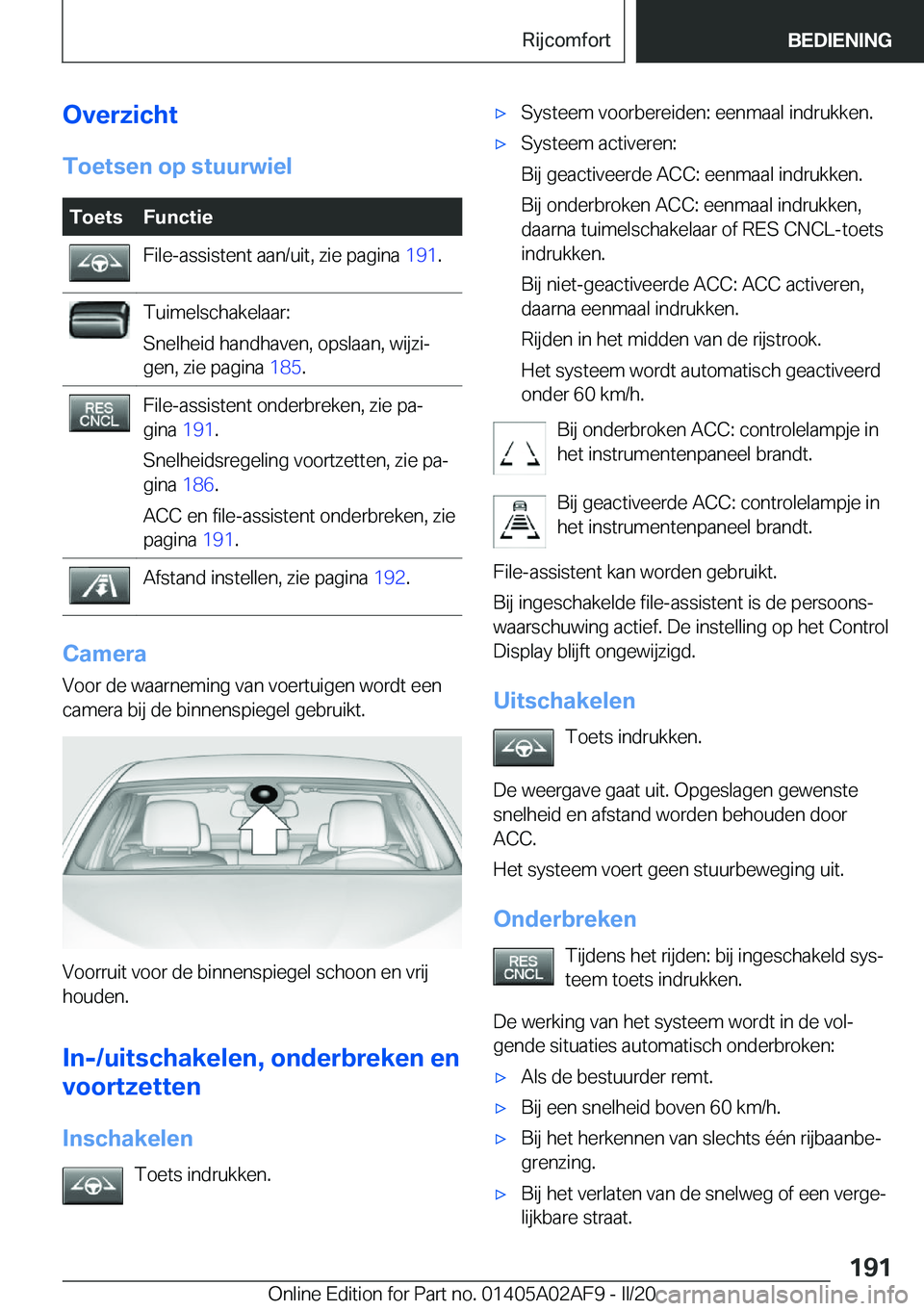 BMW X1 2020  Instructieboekjes (in Dutch) �O�v�e�r�z�i�c�h�t�T�o�e�t�s�e�n��o�p��s�t�u�u�r�w�i�e�l�T�o�e�t�s�F�u�n�c�t�i�e�F�i�l�e�-�a�s�s�i�s�t�e�n�t��a�a�n�/�u�i�t�,��z�i�e��p�a�g�i�n�a� �1�9�1�.�T�u�i�m�e�l�s�c�h�a�k�e�l�a�a�r�:
�S�n