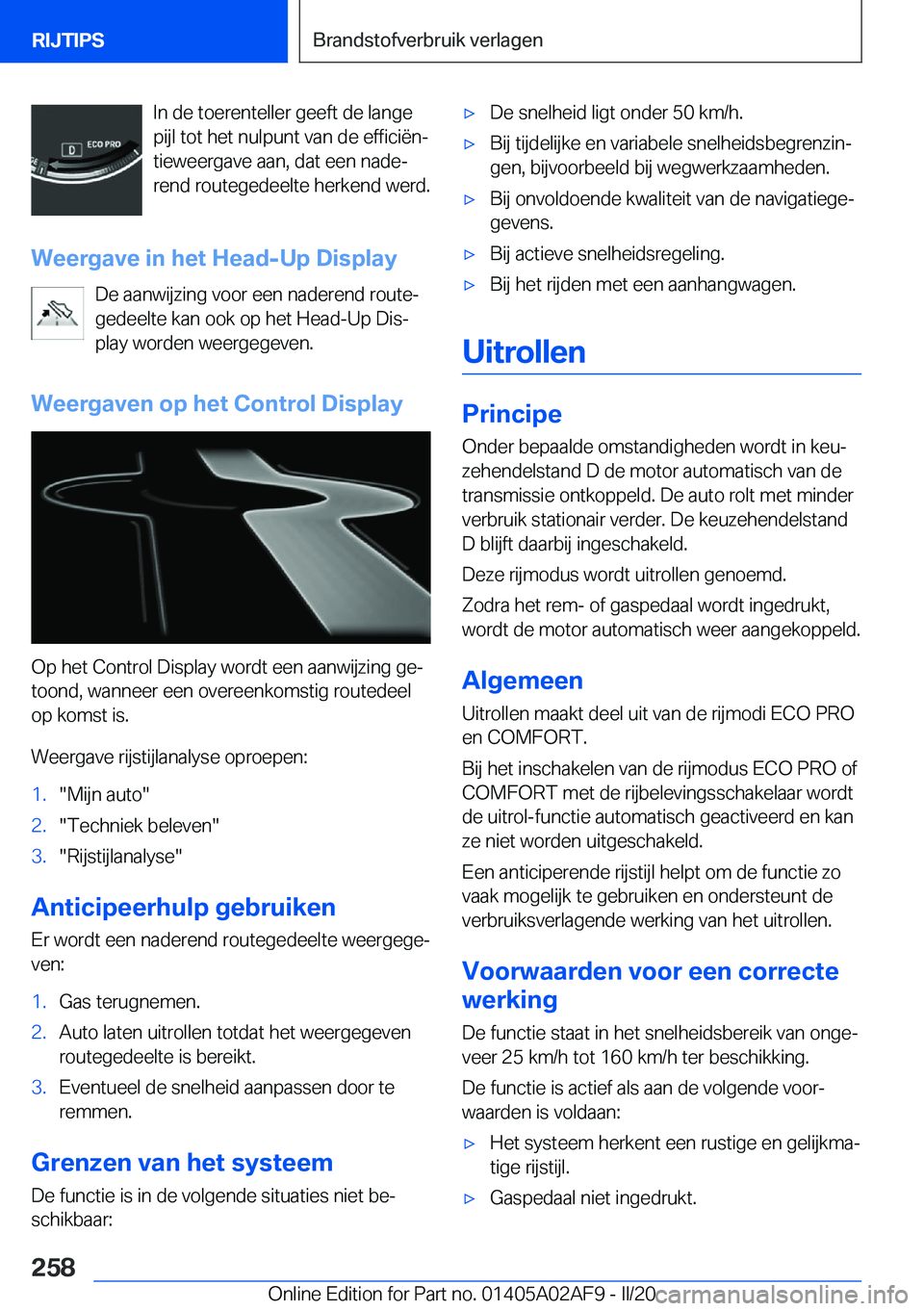 BMW X1 2020  Instructieboekjes (in Dutch) �I�n��d�e��t�o�e�r�e�n�t�e�l�l�e�r��g�e�e�f�t��d�e��l�a�n�g�e
�p�i�j�l��t�o�t��h�e�t��n�u�l�p�u�n�t��v�a�n��d�e��e�f�f�i�c�i�