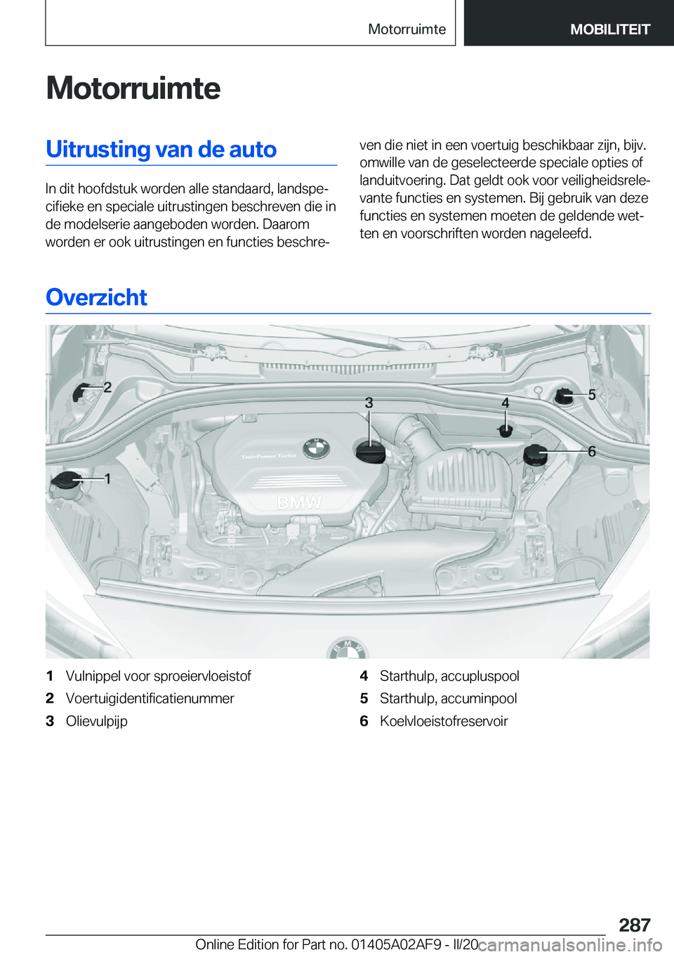 BMW X1 2020  Instructieboekjes (in Dutch) �M�o�t�o�r�r�u�i�m�t�e�U�i�t�r�u�s�t�i�n�g��v�a�n��d�e��a�u�t�o
�I�n��d�i�t��h�o�o�f�d�s�t�u�k��w�o�r�d�e�n��a�l�l�e��s�t�a�n�d�a�a�r�d�,��l�a�n�d�s�p�ej�c�i�f�i�e�k�e��e�n��s�p�e�c�i�a�l�