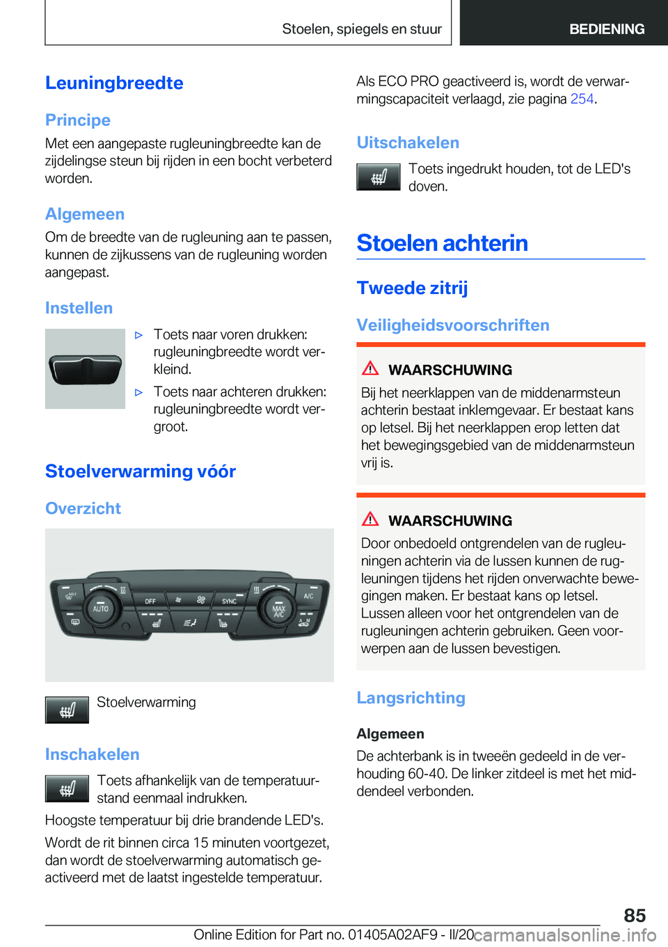 BMW X1 2020  Instructieboekjes (in Dutch) �L�e�u�n�i�n�g�b�r�e�e�d�t�e�P�r�i�n�c�i�p�e
�M�e�t��e�e�n��a�a�n�g�e�p�a�s�t�e��r�u�g�l�e�u�n�i�n�g�b�r�e�e�d�t�e��k�a�n��d�e
�z�i�j�d�e�l�i�n�g�s�e��s�t�e�u�n��b�i�j��r�i�j�d�e�n��i�n��e�e