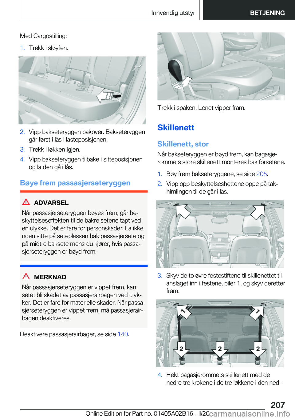 BMW X1 2020  InstruksjonsbØker (in Norwegian) �M�e�d��C�a�r�g�o�s�t�i�l�l�i�n�g�:�1�.�T�r�e�k�k��i��s�l�