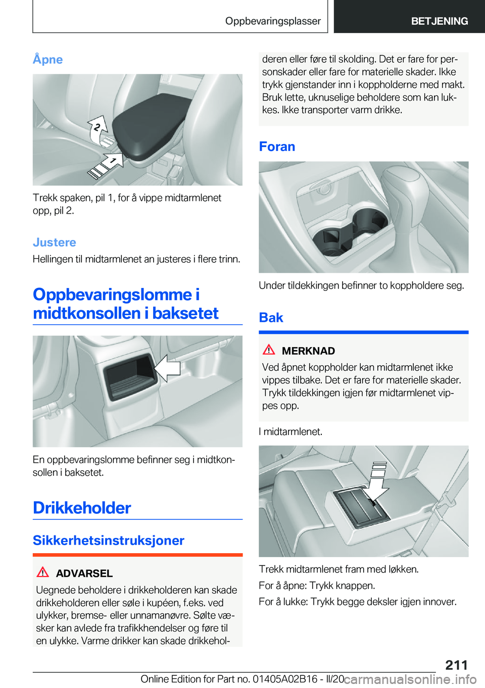 BMW X1 2020  InstruksjonsbØker (in Norwegian) �