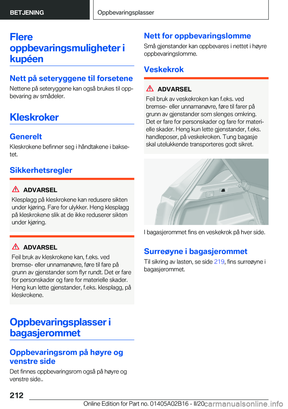 BMW X1 2020  InstruksjonsbØker (in Norwegian) �F�l�e�r�e
�o�p�p�b�e�v�a�r�i�n�g�s�m�u�l�i�g�h�e�t�e�r��i �k�u�p�