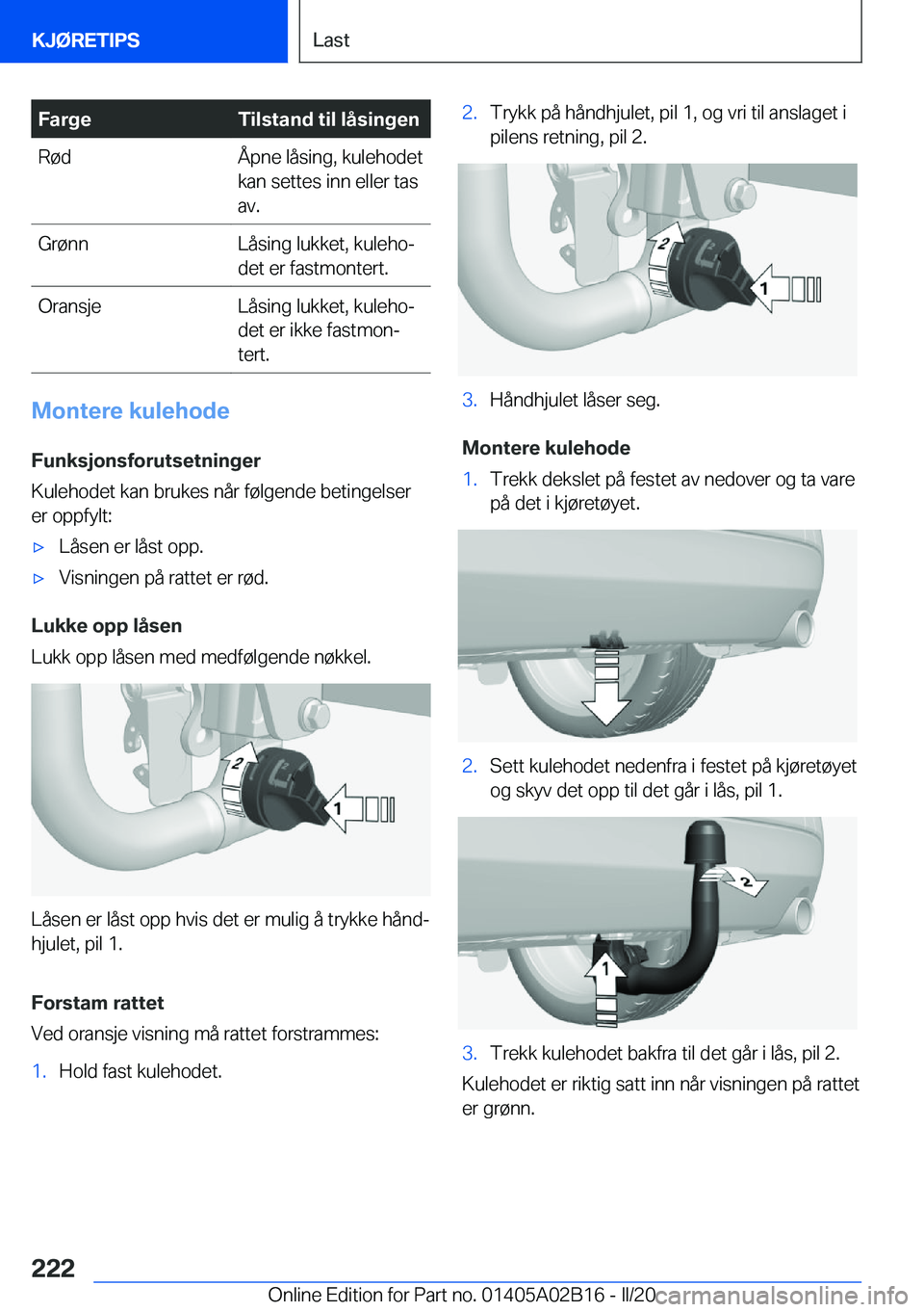 BMW X1 2020  InstruksjonsbØker (in Norwegian) �F�a�r�g�e�T�i�l�s�t�a�n�d��t�i�l��l�å�s�i�n�g�e�n�R�