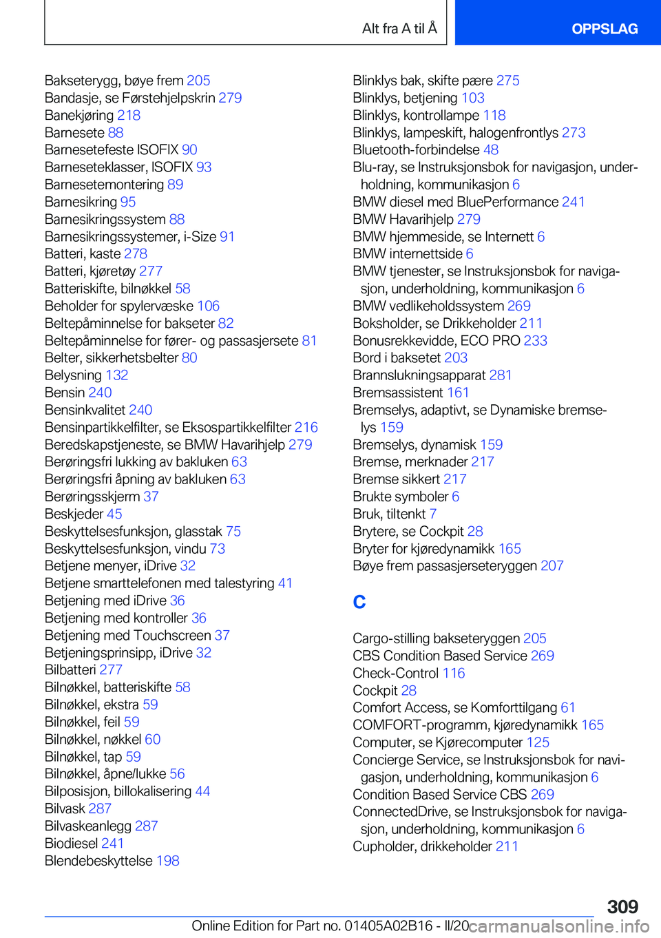 BMW X1 2020  InstruksjonsbØker (in Norwegian) �B�a�k�s�e�t�e�r�y�g�g�,��b�