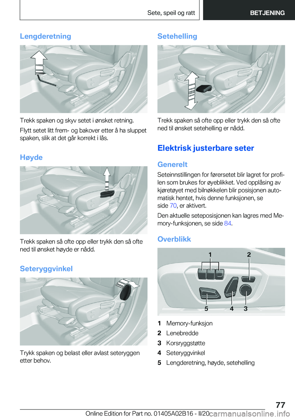 BMW X1 2020  InstruksjonsbØker (in Norwegian) �L�e�n�g�d�e�r�e�t�n�i�n�g
�T�r�e�k�k��s�p�a�k�e�n��o�g��s�k�y�v��s�e�t�e�t��i��