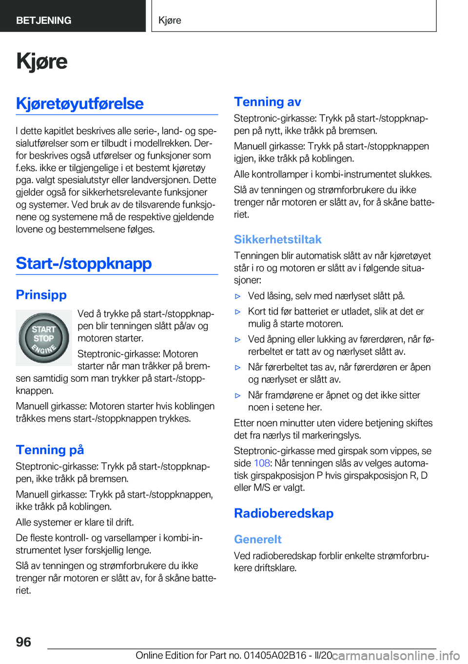 BMW X1 2020  InstruksjonsbØker (in Norwegian) �K�j�