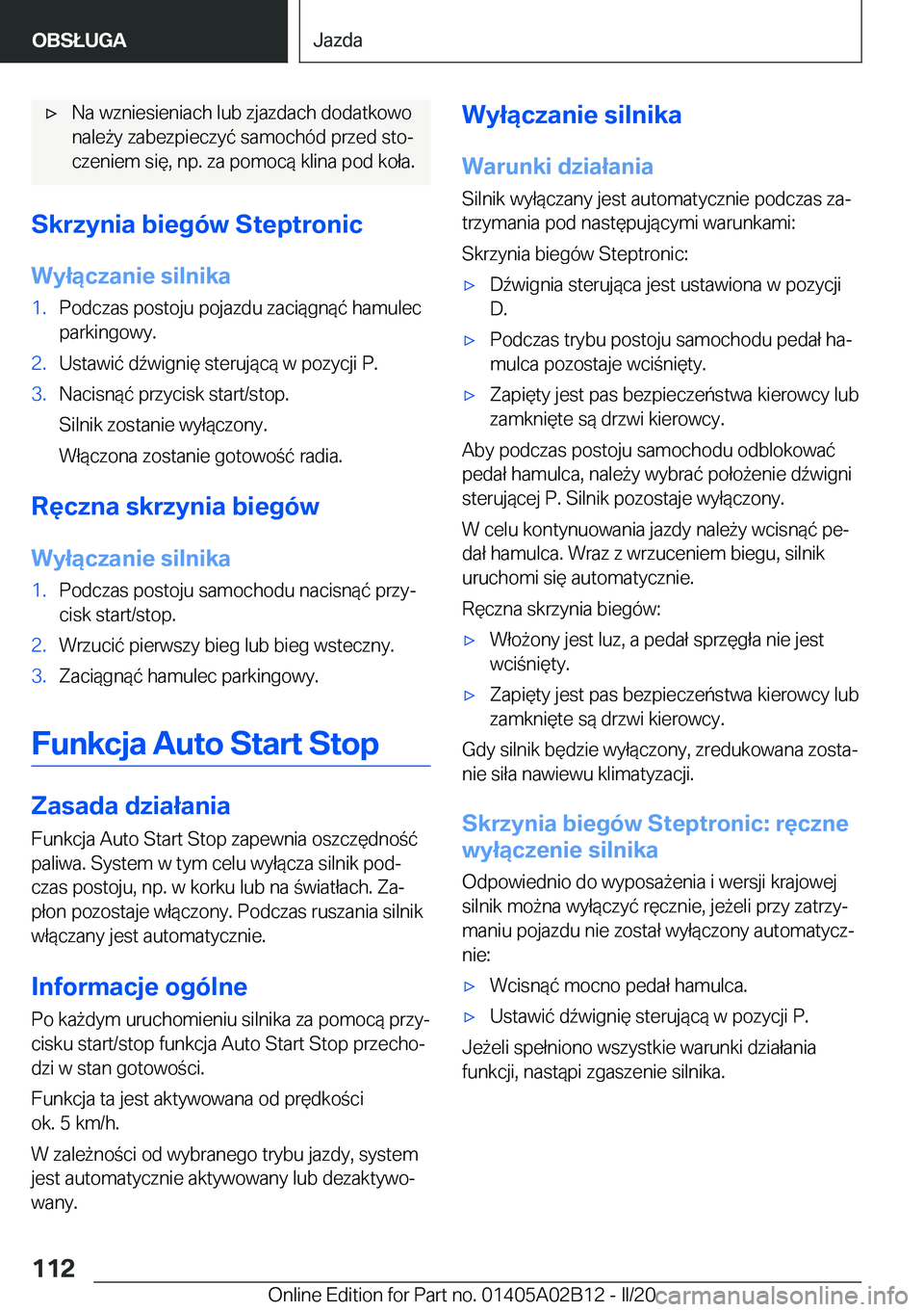 BMW X1 2020  Instrukcja obsługi (in Polish) 'x�N�a��w�z�n�i�e�s�i�e�n�i�a�c�h��l�u�b��z�j�a�z�d�a�c�h��d�o�d�a�t�k�o�w�o
�n�a�l�e9�y��z�a�b�e�z�p�i�e�c�z�y�